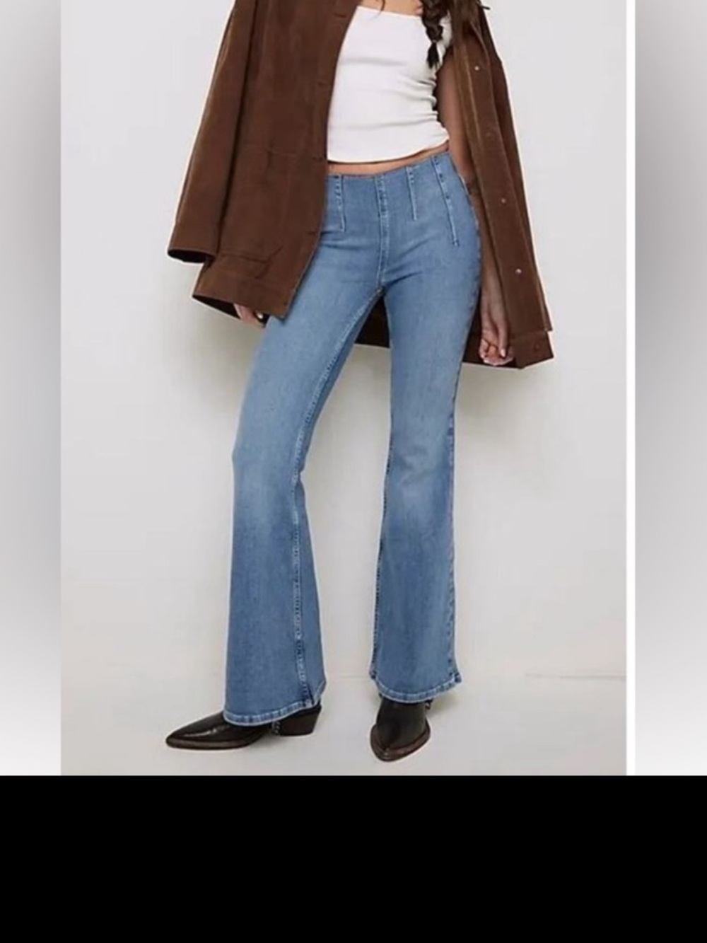Free People  we the free keira pull-on flare jeans out of sight 28